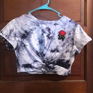 Cropped tie dye t-shirt